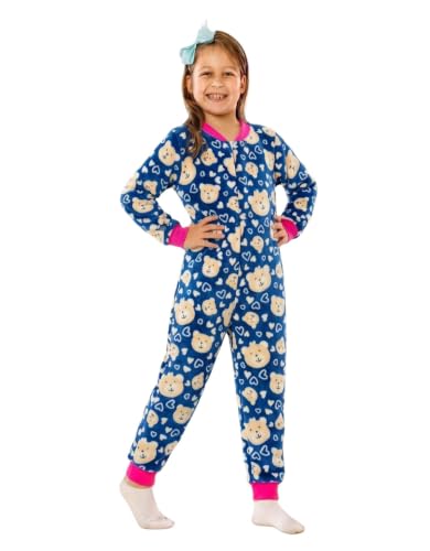 Macacão Pijama Infantil Pelúcia Fleece Inverno – Super Quentinho Ideal para Menino e Menina Peça Única Confortável (BR, Alfa, Único, Regular, 10, EST 01)