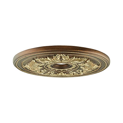 Image of Livex Lighting 8210-64 Ceiling Medallion, Palacial Bronze | Gilded Accents