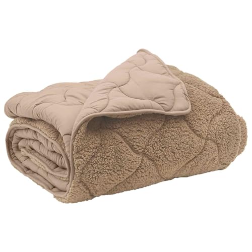 Couette d'hiver haut de gamme microfibre taupe 135x200 cm au gonflant durable