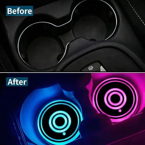 Luces LED para Portavasos de Auto 2 Piezas Multicolor miniatura 2