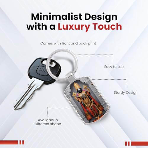 Image of Stylish Metal Keychains with Permanent Glossy Print - Inspirational Quotes & Spiritual Designs - Perfect Key chains for loved ones, Personal Use, Gifts & Return Gifts