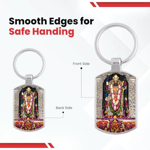 Image of Stylish Metal Keychains with Permanent Glossy Print - Inspirational Quotes & Spiritual Designs - Perfect Key chains for loved ones, Personal Use, Gifts & Return Gifts