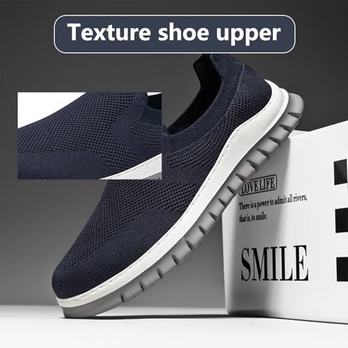 Men's Canvas Loafers, Anti Slip on Walking Shoes for Men, Breathable Orthopedic Casual Sneakers with Arch Support Lightweight Mesh Beach Boat Shose for Driving Walking Outdoor2