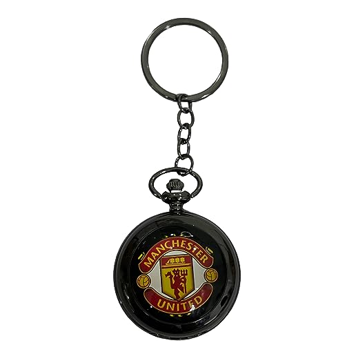 Image of AUGEN Premium Pocket Watch Metal Keychain Man-United Retro Vintage for Gifting With Key Ring Anti-Rust (Pack Of 1)