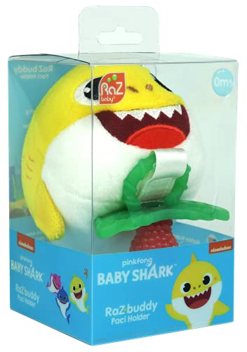 image for Baby Shark - RaZbuddy RaZberry Teether/Pacifier Holder w/Removable Bab