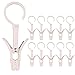 Zelta Dual-ended Laundry Hooks Clothes Pins Hanging Clips Plastic Hanger, Pack of 10 (White)
