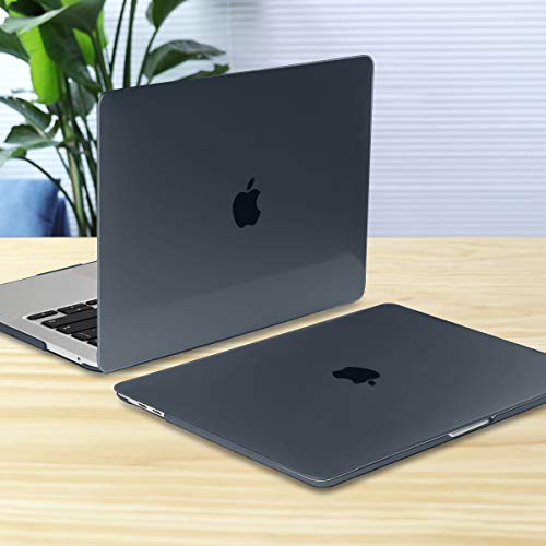 Batianda for MacBook Air 13 Inch Case 2020 2019 2018 Release A2337 M1 A2179 A1932 with Touch ID, Ultra Slim Plastic Hard Shell Cover + Keyboard Cover, C-Crystal Black by Batianda - Used condition - Image 2