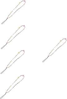 Generic 5 Peças Estrela Corrente De Celular Anti-Perda Cordão De Telefone Tumbler Alça Decorativa Alça De Pulso De Pérola Pulseira Fofa De Encantos De Telefone Alça De Pérola Capa De