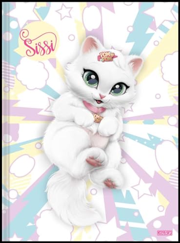Caderno Brochura 1/4, Animativa, Capa Dura, Sissi, 80 Folhas, Pacote com 5