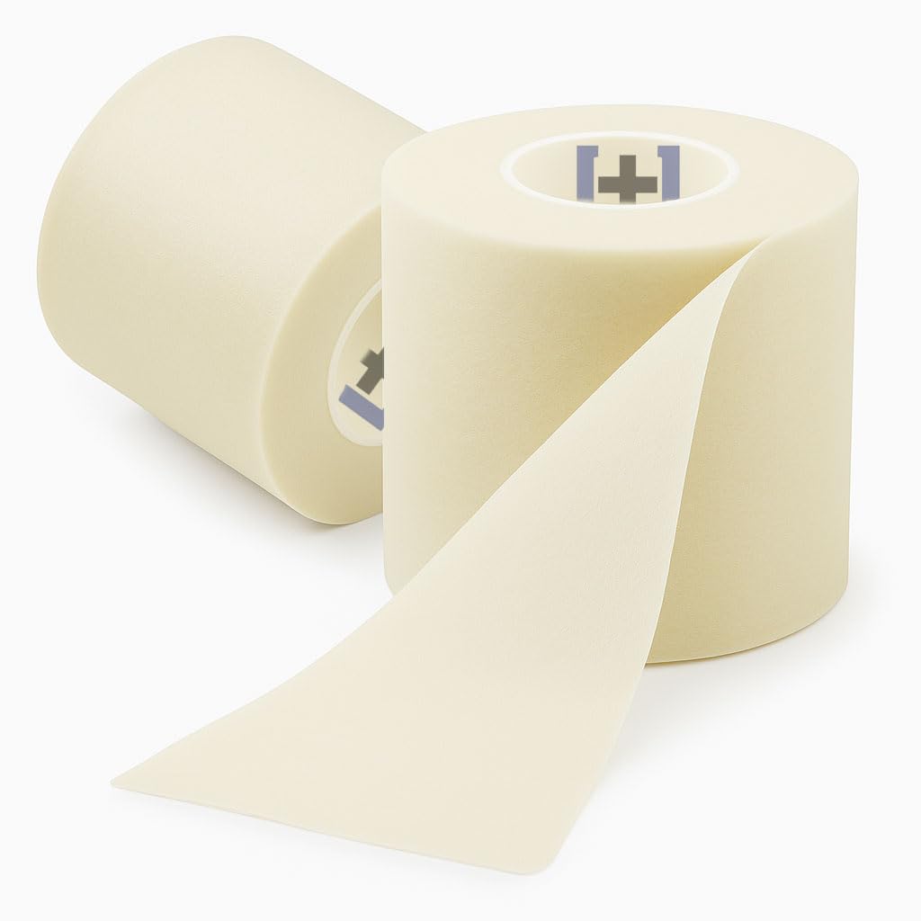 PHARMA+SPORT Salvapelle Sportivo Calcio, Salva Pelle per Fasciature e Protezione, Schiuma Poliuretanica 7x27.5m, Made in Italy, Bianco Conf. 2 Pezzi