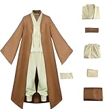 Fête de Carnaval Halloween Cosplay: Parfait pour les fêtes d'anniversaire et les cadeaux de Halloween, carnaval, fêtes d'anniversaire, spectacles sur scène, jeux de rôle, Noël,, ce costume est idéal pour les fans de Jedi grâce à sa matière confortable et à la reproduction parfaite des détails des personnages du film.