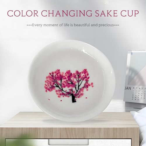 Tazas de sake japonesas de cerámica Glomora con efecto Sakura para el hogar 6