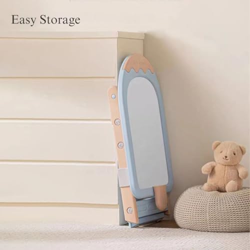 Image of Little Olive Kids Chair and Drawing Board with Easel Plastic Activity Table | Pastel Blue | DIY Creative Station for Toddlers and Preschoolers | Perfect for Drawing Writing and Studying