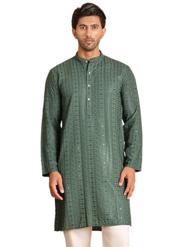 Image of Jompers Embroidered Straight Kurtas for Men