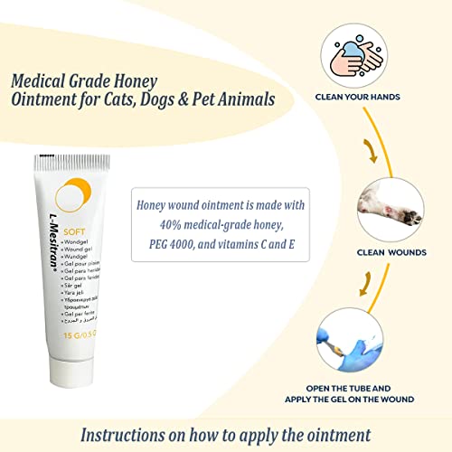 Gel de ferimento de mel médico para cavalos da L-Mesitran – Pomada de cura veterinária para animais
