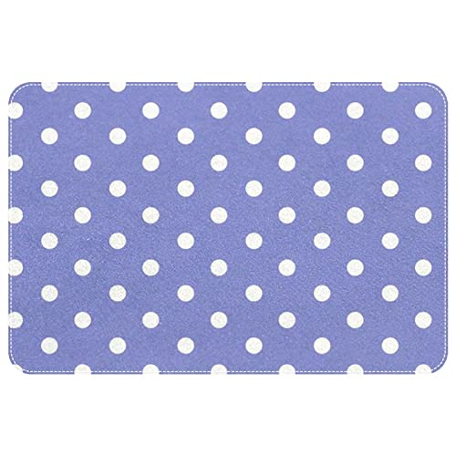 Bath Mat Rug Bathroom Absorbent Quick Dry Rubber Backed Bath Rugs Mats Non Slip 16X24 In Plaid Purple #TOP9