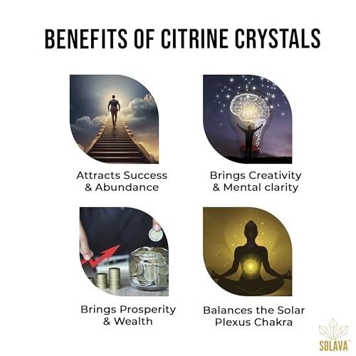 Image of Original Raw Citrine Stone - Natural Certified Raw Citrine Crystal for Attracting Success, Abundance, Prosperity, Wealth, Creativity, Mental Clarity, and Solar Plexus Chakra Healing