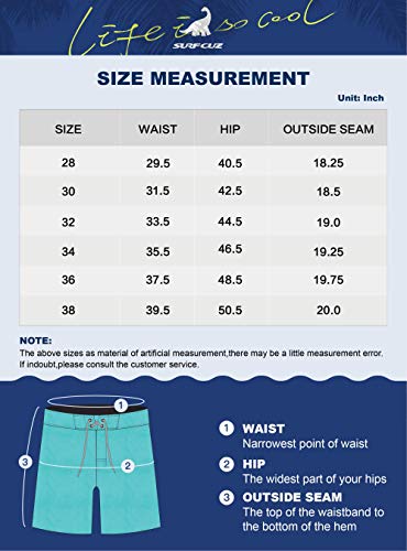 Surf Cuz SCBSZKM7337103 Men'S Board Short Beach Short 4-Way Stretch Swim Short thumb #5