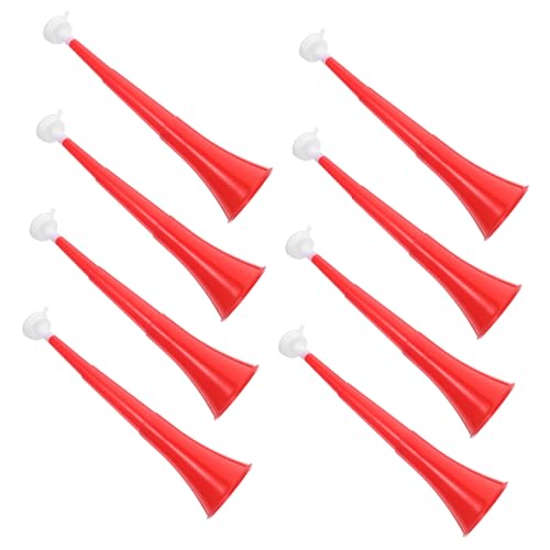 ibasenice 8 Piezas De Trompeta De Plástico Para Fiesta De Fútbol ​​Plegable Para Hacer Ruido Megáfono Para Animar Para Aficionados A Los Deportes Bocina Roja Para Estadio