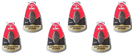 Éponge à cirer noire Kiwi Express COOLEST lot de 6 pour entretien chaussures cuir