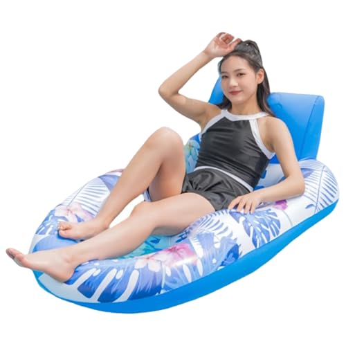 Hamac de piscine gonflable 142x82x47 cm avec dossier et accoudoirs