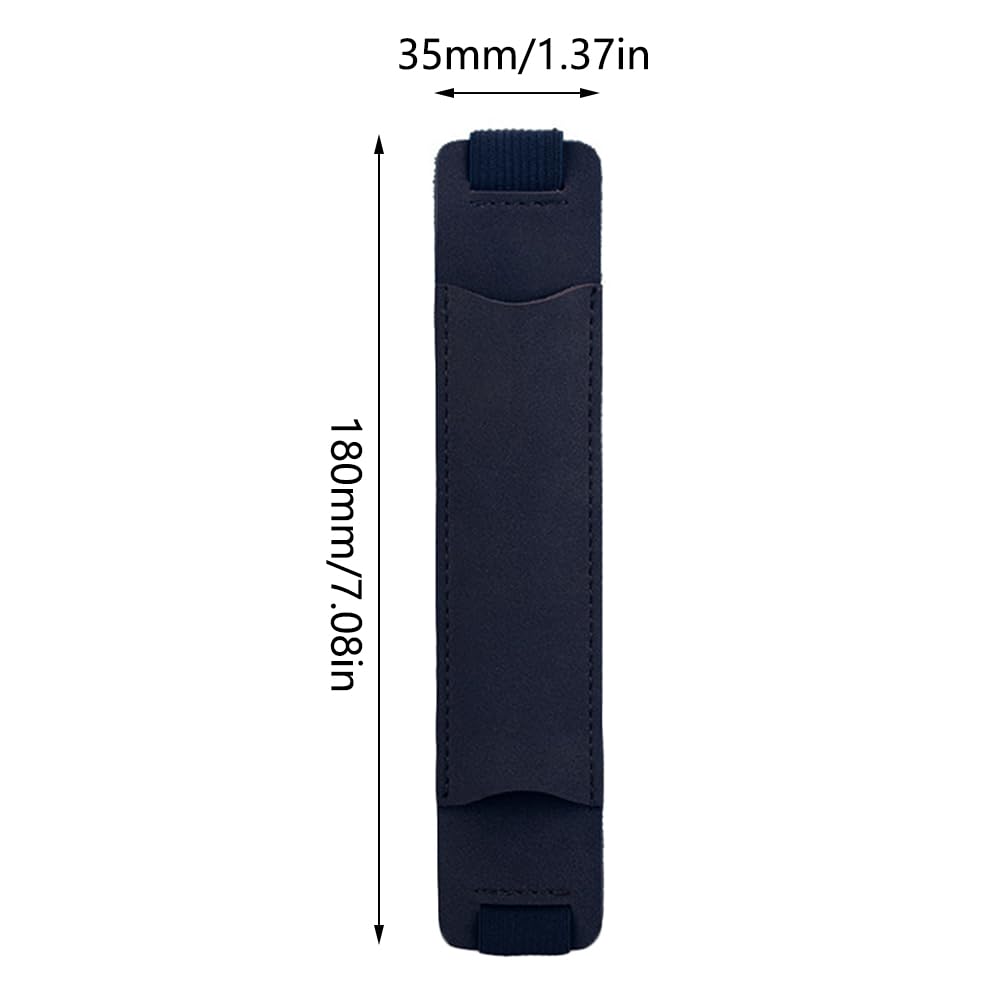 Verstelbare Penhouder Elastische Band,Etui van PU-leer met Elastische Band,Pen Houder voor Notebook,voor Harde Kaft, Notitieboeken en Boeken,2 Stuks (Zwart Bruin