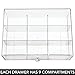 mDesign Plastic Kitchen Storage Box with 3 Drawers - Storage Box for Tea Bags, Herbal Tea, Infusion, Coffee Pod, Sugar and More - Tea Box - Transparent