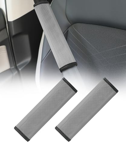 Flaconi Protector Cinturon Coche,Protector Cinturon Coche Niños,Funda Cinturon Coche,Protector Cinturon Coche Adulto,Cubre Cinturones Coche,Almohadillas Cinturon Coche para Automóviles,SUV,RV(Gris)