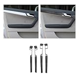 Kompatibel mit Audi A3 S3 8P 2006 2007 Türgriffrahmen aus Kohlefaser, Zierleiste, Autoinnenausstattung, dekorative Aufkleber