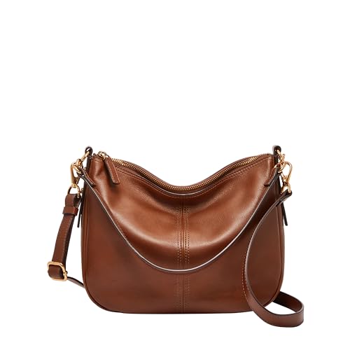 Fossil Jolie Leather 27.94 Cms Brown Gym Shoulder Bag (Zb7716200)