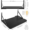 Solid Wood Black Projector Shelf - 16.2 x 11 (L*W), Floating Wall Mount, Modem & Cable Box Shelf for Xbox Series PS5 PS4