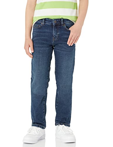 Amazon Essentials Boys' Regular Straight-Fit Jeans, Dark Wash, 12 #TOP1