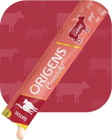 Display Origens Creminho Carne 24 tubos de 15g Petisco Cremoso Gatos