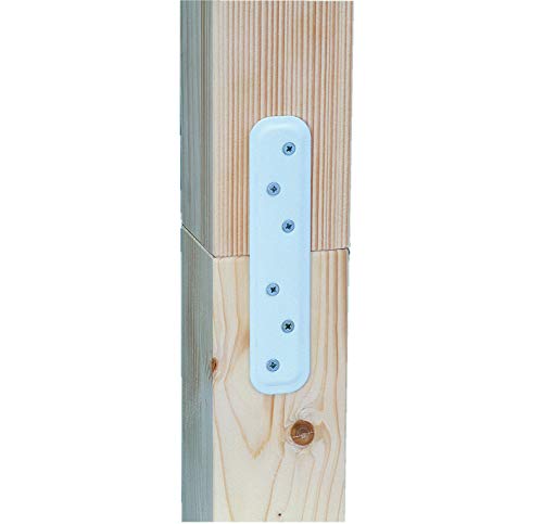 Platine d'assemblage kit de 20 plaques de jonction blanches pour bois 180x40 - 4