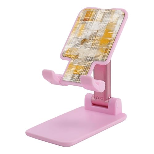 Support de téléphone portable pliable taupe jaune de bureau universel