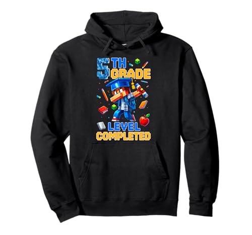 5th Grade Level Completed Last Day Of School Dabbing Boy Pullover Hoodie