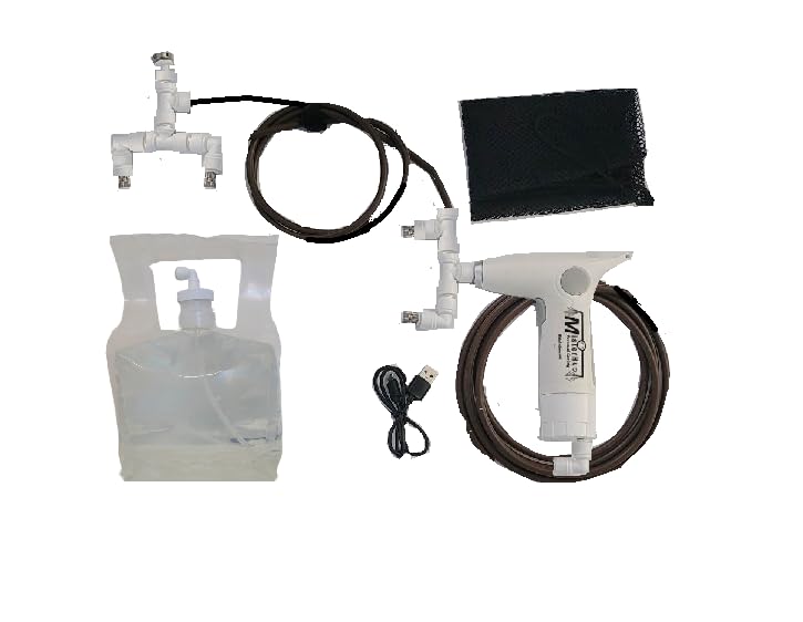 Misterhub 4N- Portable Golf Cart Misting System -Setup Less Than one Minute/Built-in Magnets / 2.5 Collapsible Water Gallon/USB Rechargeable Power Pump with Extension.