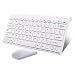 Produktbild DGdolph Tastatur- und Maus, kabellos, USB, ultradünn, K119, Schwarz, Mini, Weiß, Weiß