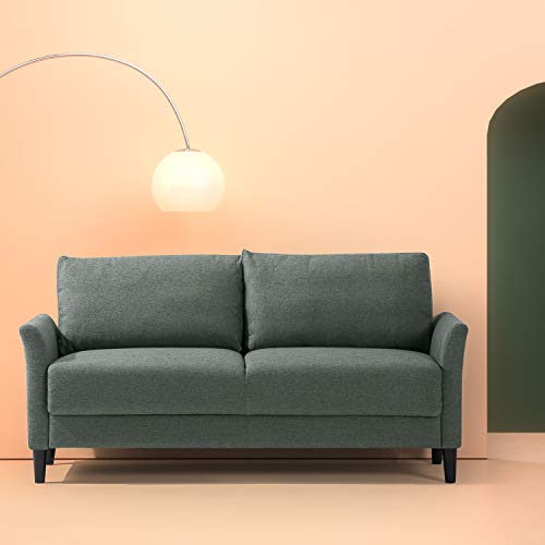 Zinus Jackie Classic Upholstered 71 Inch Sofa/Living Room Couch, Grey with Hint of