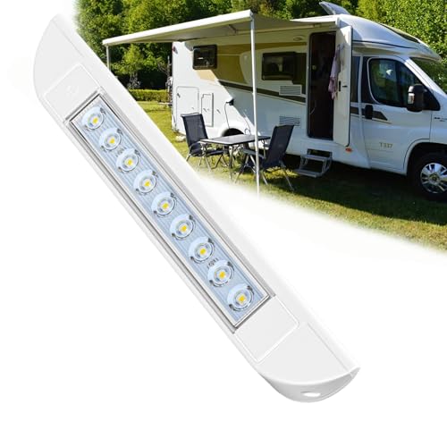 Lámpara LED 12V para toldo de caravana Lámpara exterior IP67 para toldos de autocaravanas, barcos Iluminación Lámpara LED exterior Accesorios para caravanas Blanco frío 25cm