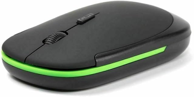 2.4 GHz Wireless Mouse Cordless Mice Optical Scroll For Laptop PC Computer + USB. Ultra-thin Low-noise Wireless 3Button Function with Smooth Tracking [Black]