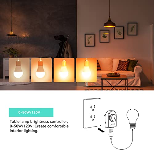 Aiwode Rotating Dimmer Switch,Soldering Iron Temperature Control,Electric Fan/Factory Electric Fan,Ventilation Fan,Power Controller,Desk Lamp,Dimming Led Light,Ul Listed,Below 200W,Black,Pack Of 1. #TOP5