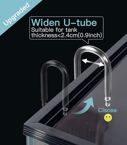 Clscea Aquarium Glass CO2 Diffuser Atomizer with U Tube Check Valve Suction Cup Premium Version