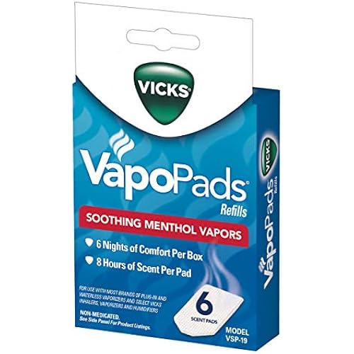 Vicks VapoPads– Soothing Menthol Vapor Pads 6 Count (Pack of 1)