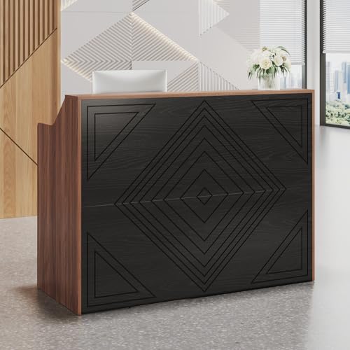 Reception Desk with Drawer and Storage Cabinet