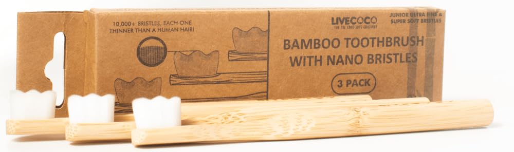 Bamboo Toothbrushes, Nano Bristles (Junior)
