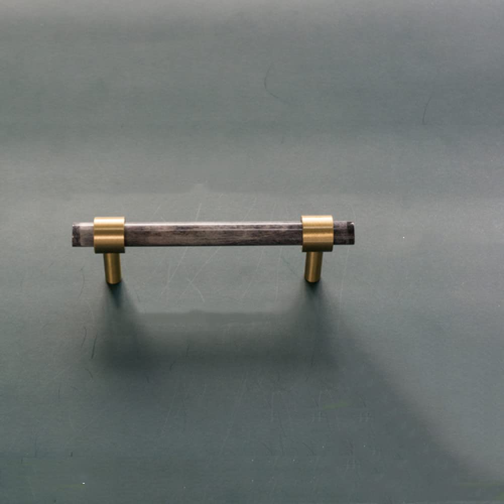 Poignée en cuivre pur laiton rétro américain gris 96 mm pour placard chic