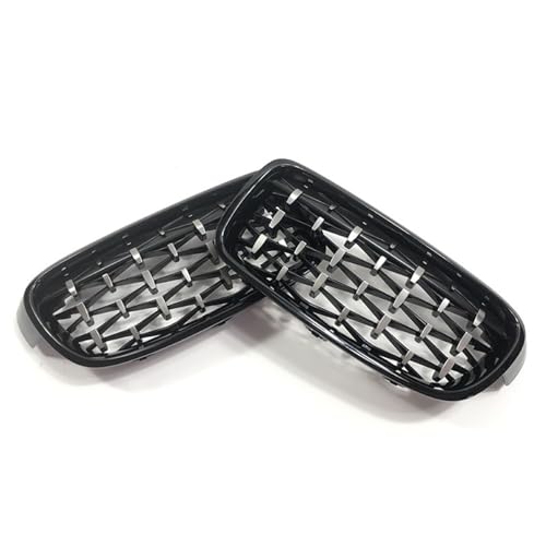 BTFWM Geetha Car Front Grill Bumper Racing Grilles, for BMW, for 3 Series F30 F31 320i 325i 328i 330i 335i 2012-2018 Diamond Grille Bumper Cooling Grille (Size : Black Silver)