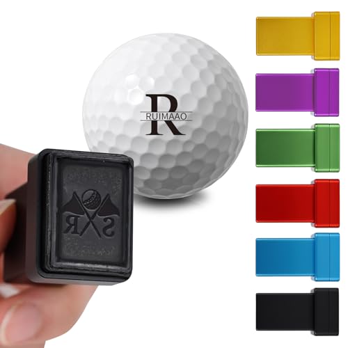 Ruimaao Custom Golf Ball Stamp - Quick-Dry Self-Inking Personalized Golf Balls Markers Stamp with...