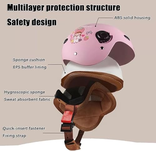 Casco De Moto Para Niños, Niñas, Niños, Certificación ECE, Casco Jet Para Niños Con Visera, Casco Para Scooter, Casco Para Scooter Para Niños, Casco Para Ciclomotor F,48-56CM - imagen 2